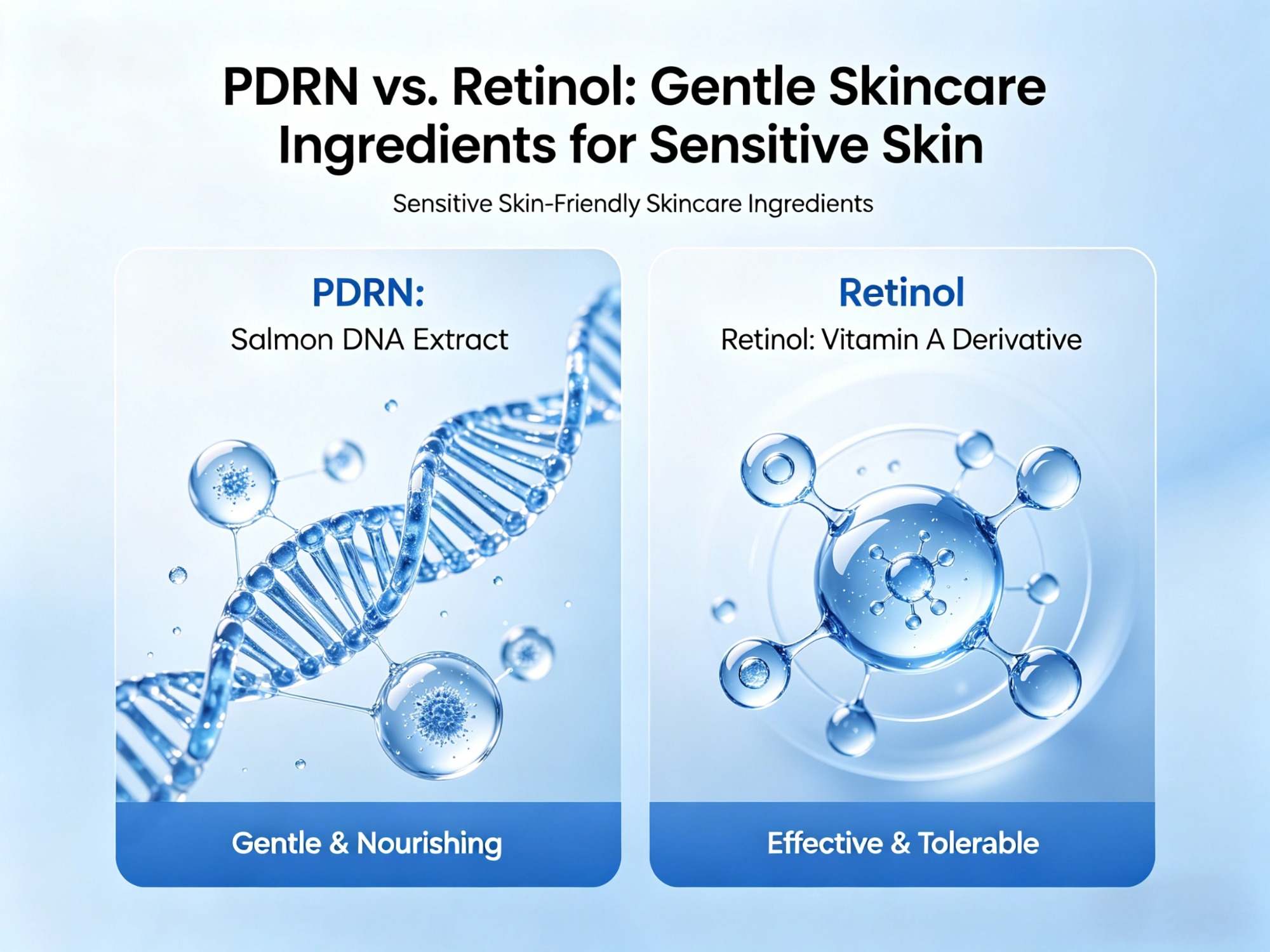 PDRN vs. Retinol: Una alternativa suave para pieles sensibles: lo que los formuladores deben saber.