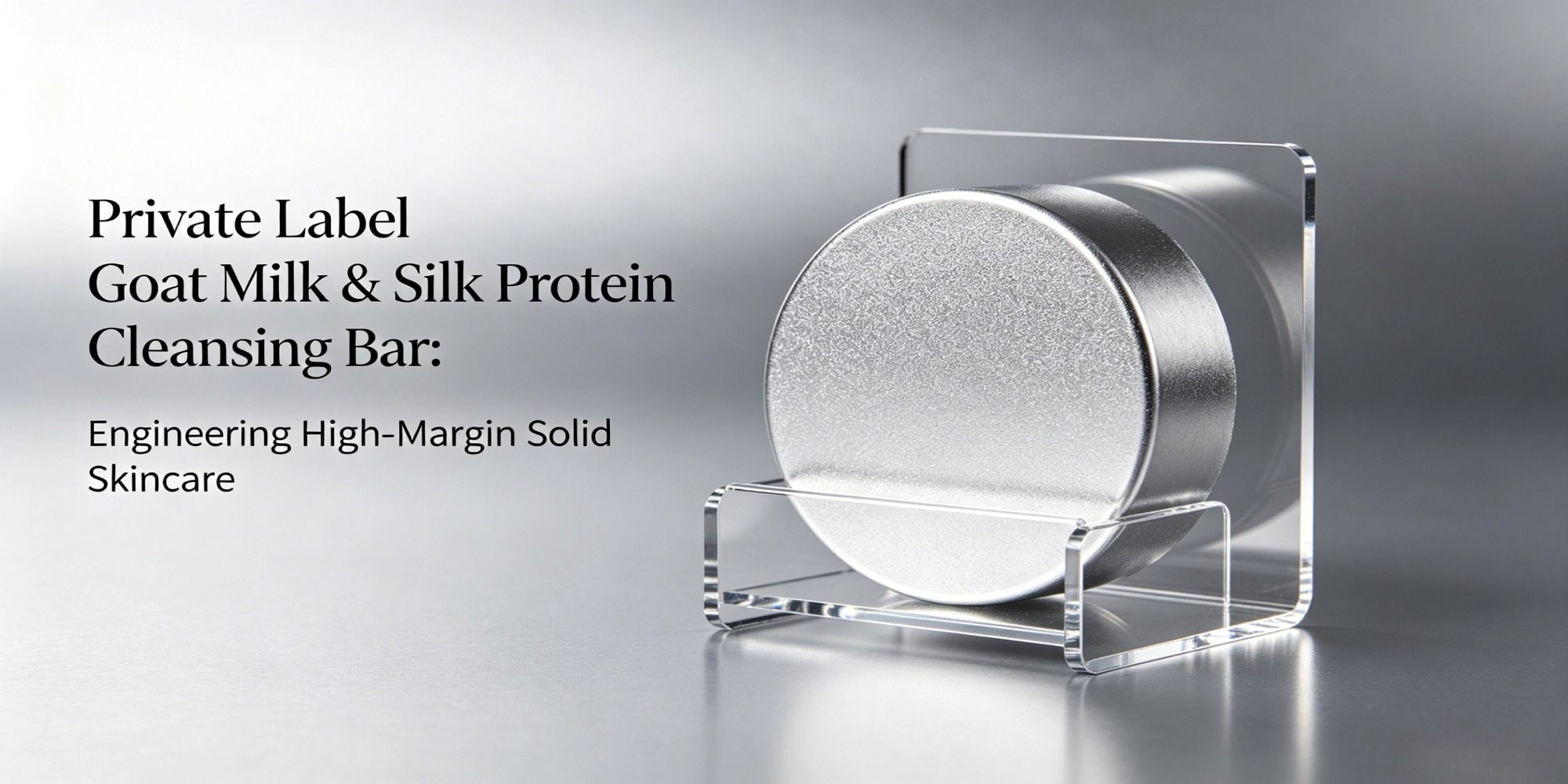 Barra limpiadora de leche de cabra y proteína de seda de marca propia: Ingeniería de productos para el cuidado de la piel sólidos de alto margen