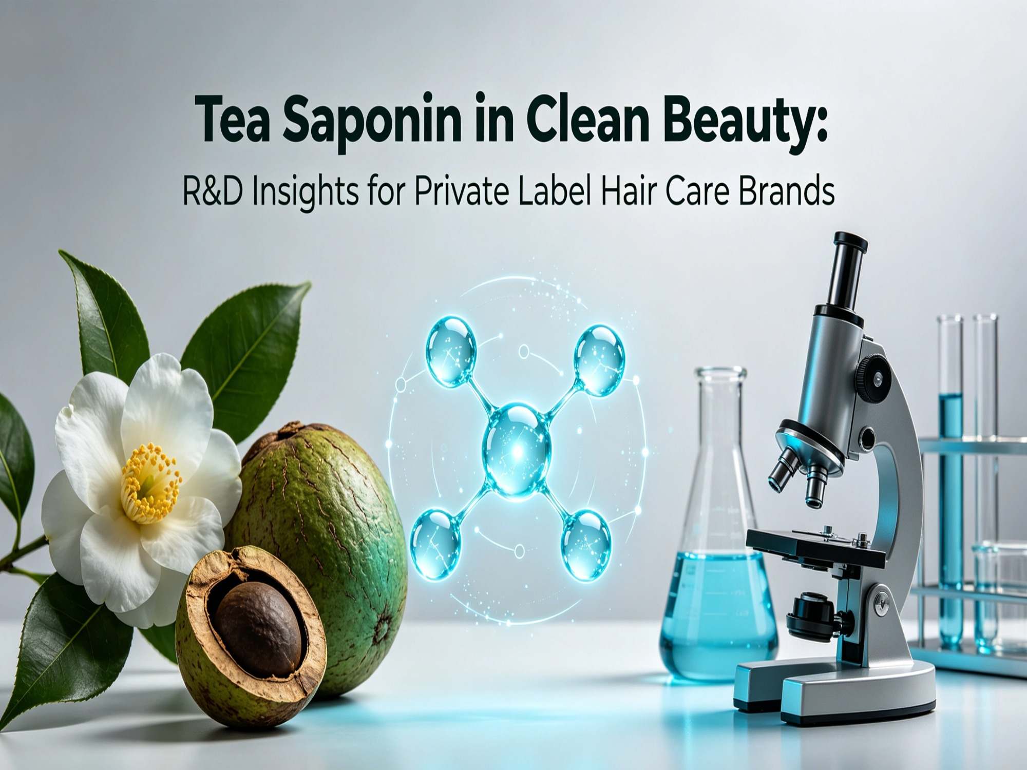 Saponina de té en cosmética natural: Perspectivas de I+D para marcas blancas de cuidado capilar