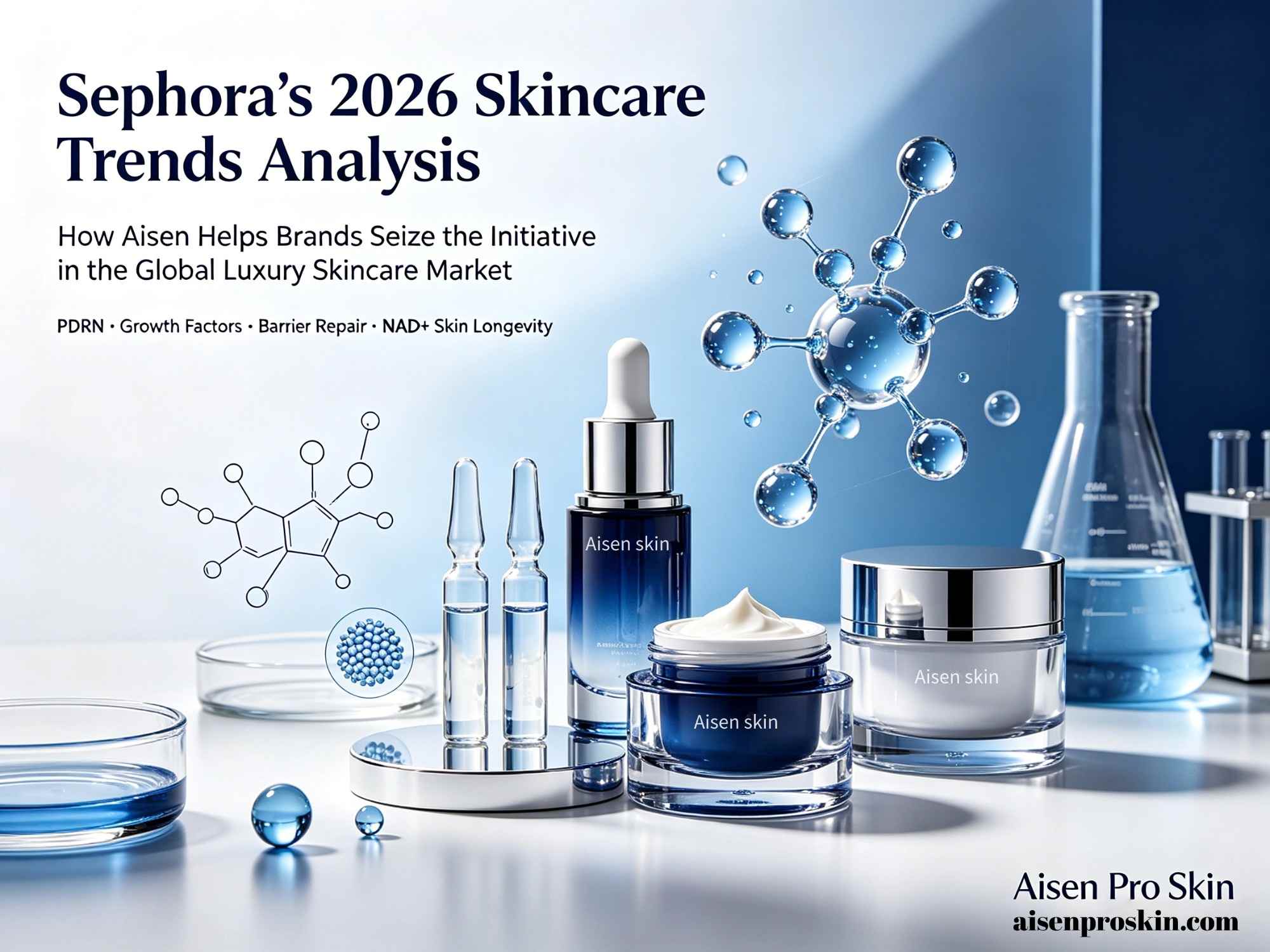 Análisis de tendencias de Sephora para el cuidado de la piel en 2026: Cómo Aisen ayuda a las marcas a tomar la iniciativa en el mercado global de cuidado de la piel de lujo.